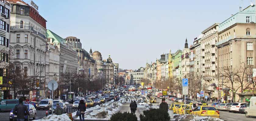 Прага. Вацлавская площадь.